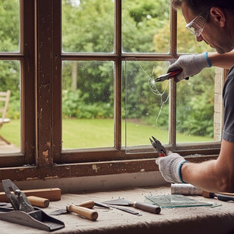 Broken Window Repair detail